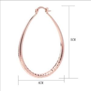 14K Rose Gold Plated U Shape Earrings